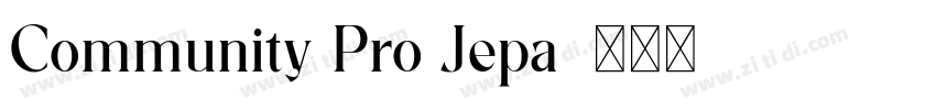 Community Pro Jepa字体转换